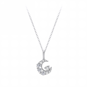 Moon zircon necklace